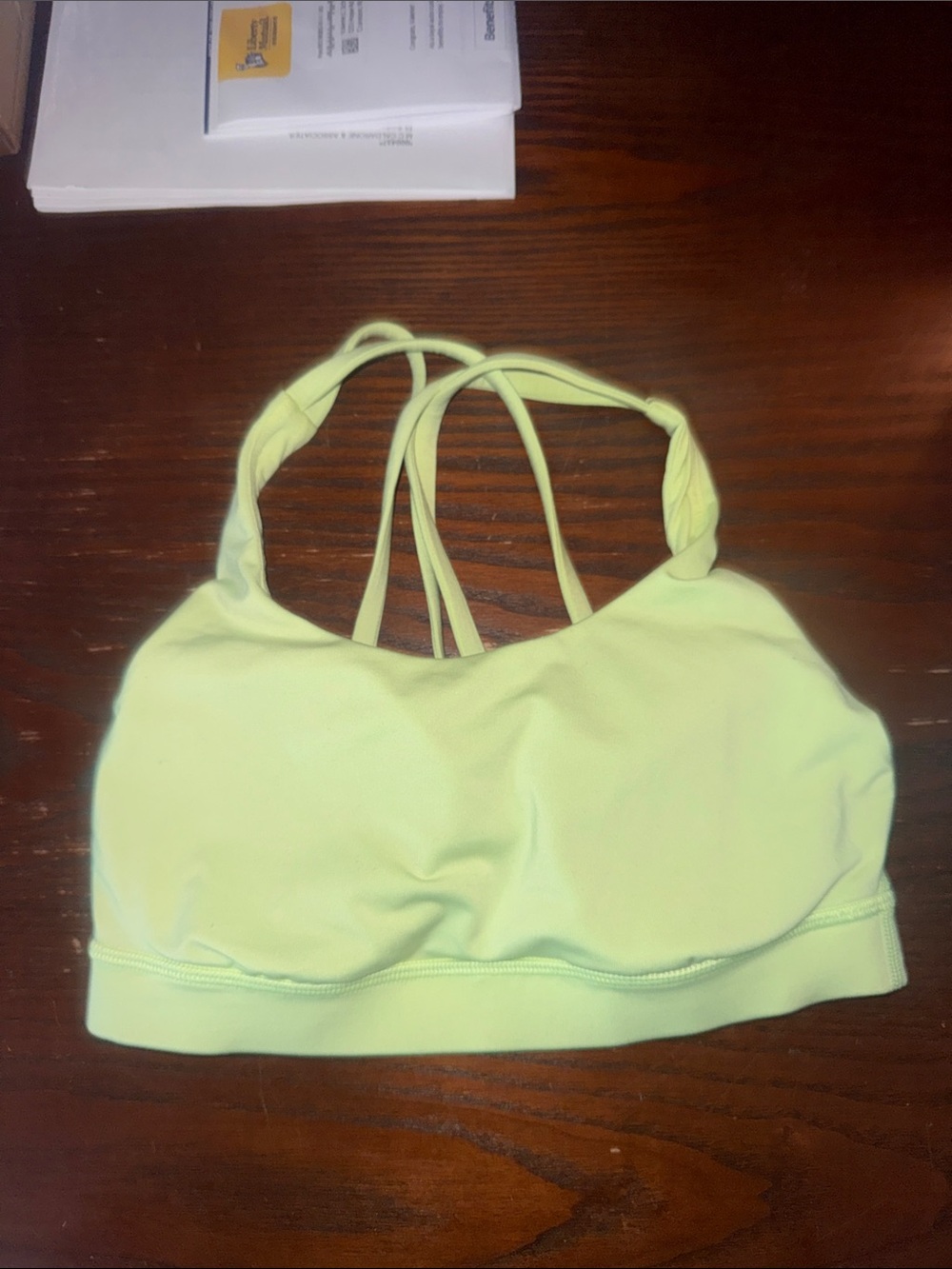 lululemon athletica neon Yellow sports Bra
